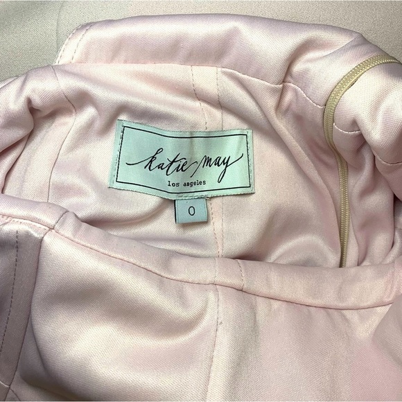 Revolve Katie May Legacy Crepe Bodycon Off The Shoulder Gown Dress in Blush sz 0 - Picture 8 of 10